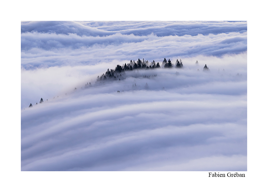 paysage de mer de nuage sur les crêtes du Jura